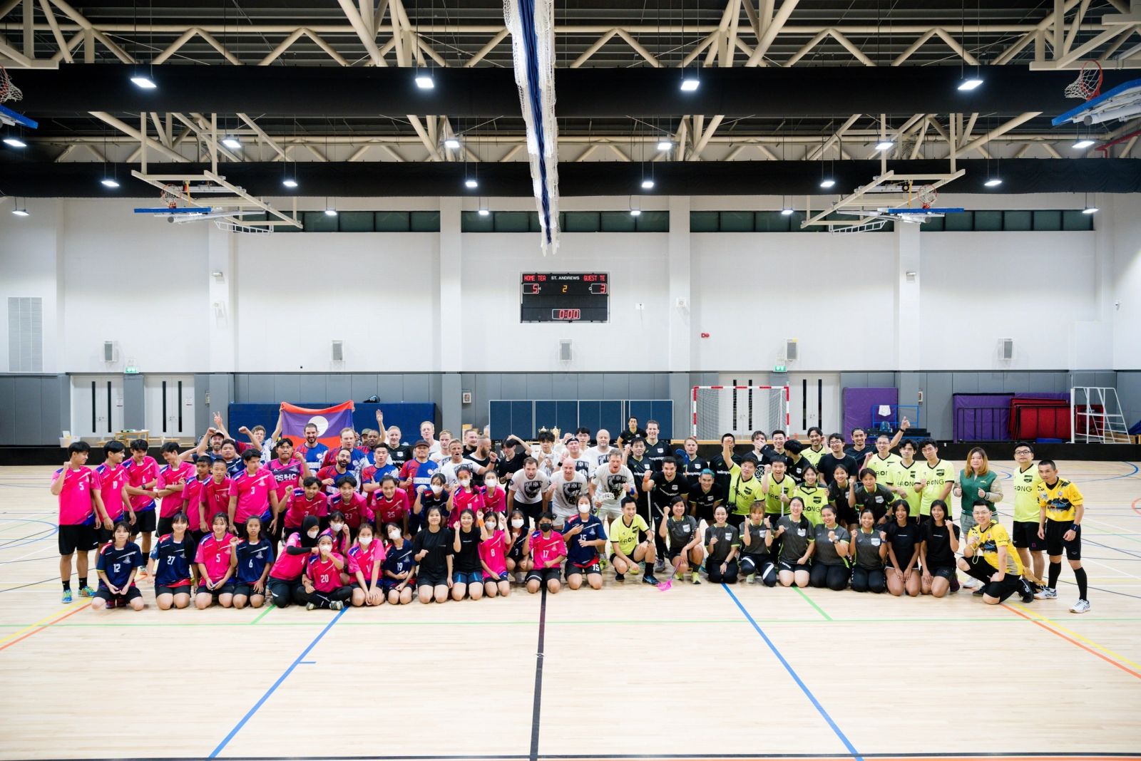 Tournament group photo with teams from across the region at St. Andrews 107